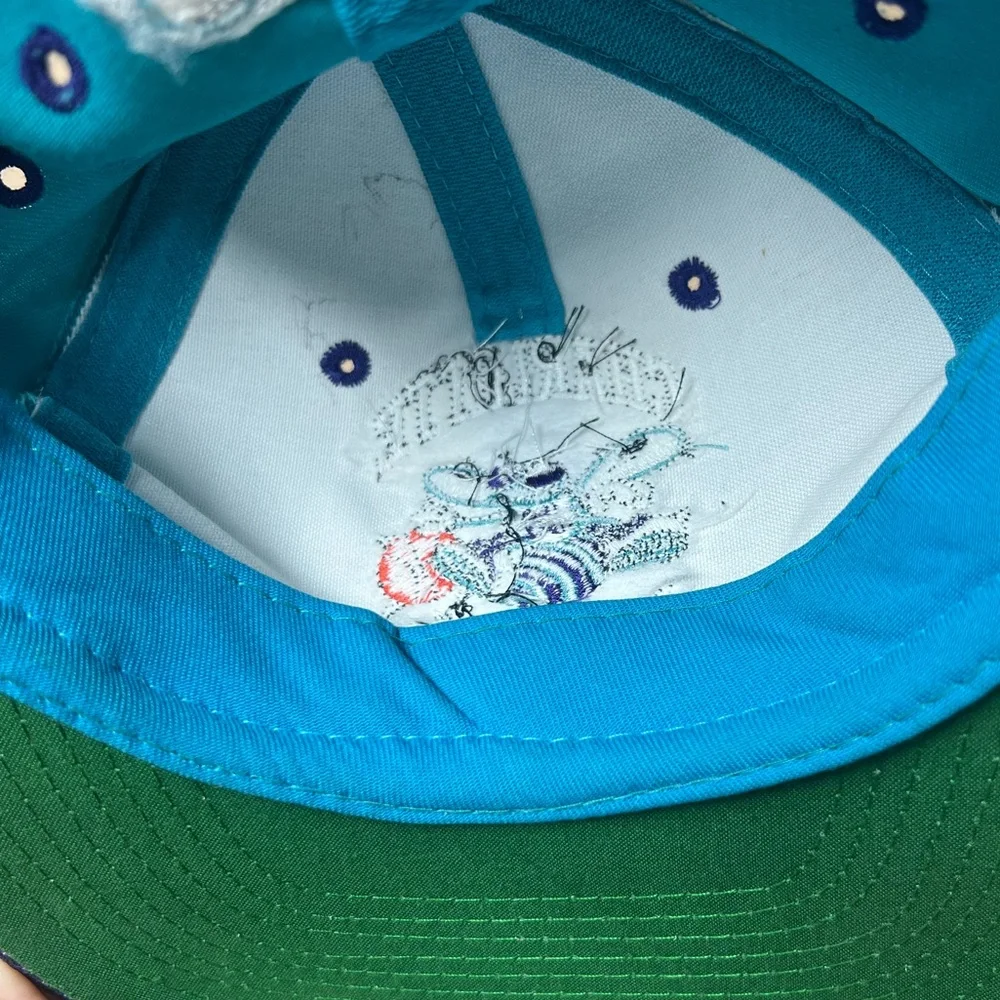 Vintage 90s Charlotte Hornets Coca-Cola Snapback Hat Signed by Honeybee - Picture 8 of 9